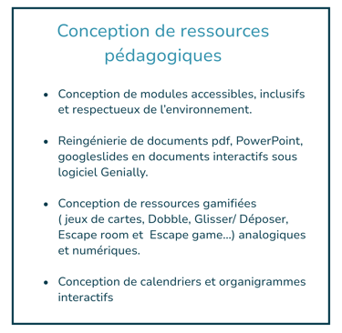 Conception de ressources pédagogiques