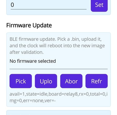 pcBells controller first screen