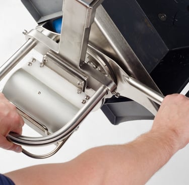 vacuum lifter being serviced