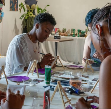 group of women working together in a workshop