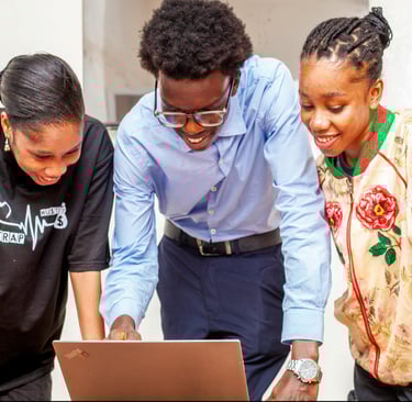 young people learning new skills 