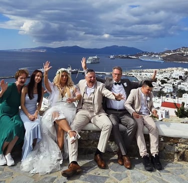 Mykonos island tour - wedding day photoshooting