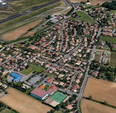 vue satellite qui represente une partie de la commune le sequestre 81990