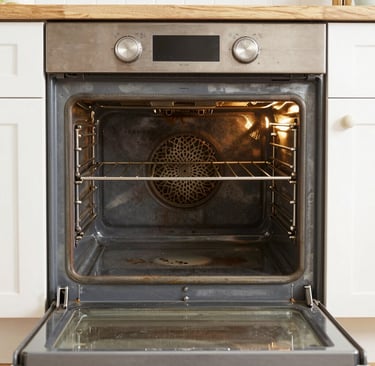 A hallway with lighting fixtures and door handles tagged for inventory purposes.