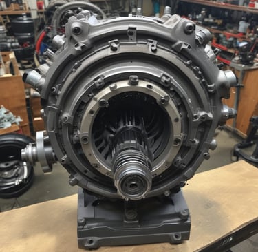 Couple standing back to back with arms crossed