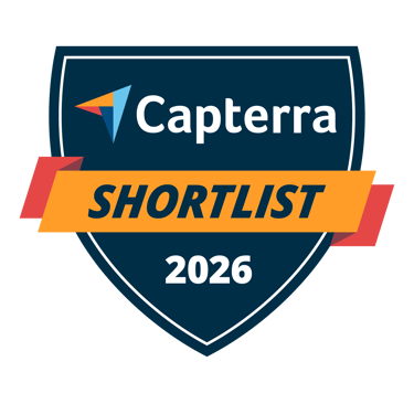 Recognized badge on the Capterra Shortlist