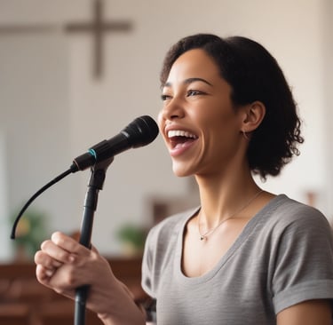 A small group of diverse people sitting in a cozy circle, sharing and connecting warmly in a living room filled with soft natural light.
