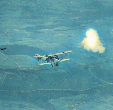 Biplan allemand en 1914