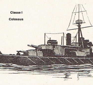 Colossus, l'un des cuirassés de la marine britannique