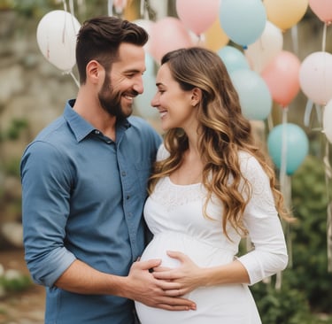 A pregnant woman sitting on the floor holding a bowl
