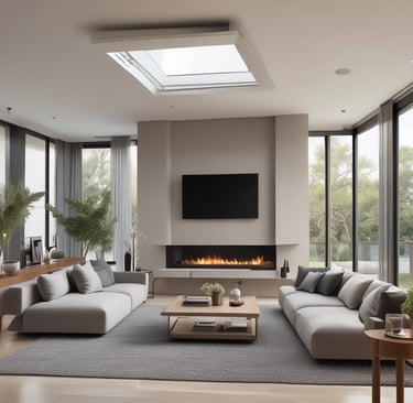 Bright living room with modern inventory