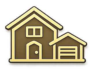 Small one and two story house icon