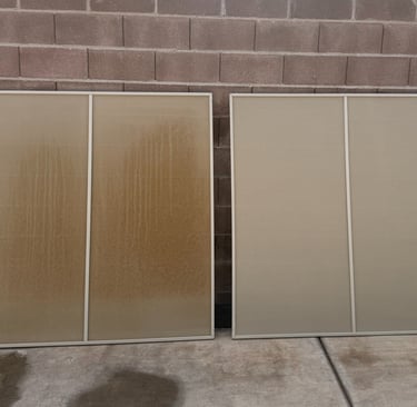 A real life example of the transformation provided by quality solar screen replacement.