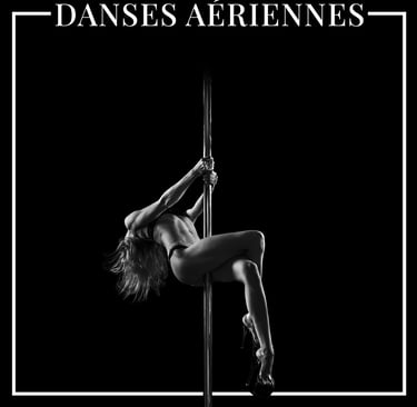 photographie pole dance clair obscur noir et blanc