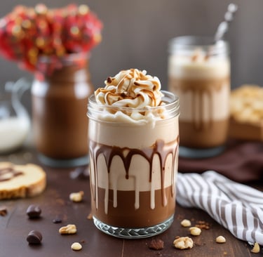 Indulge in a Peanut Butter Hot Fudge Milkshake