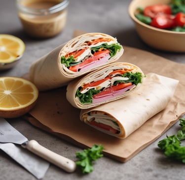 Delicious Roasted Veggie Hummus Wrap Recipe
