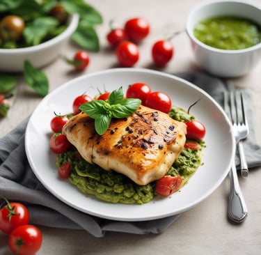 a close up of chicken on a grill with a fork
