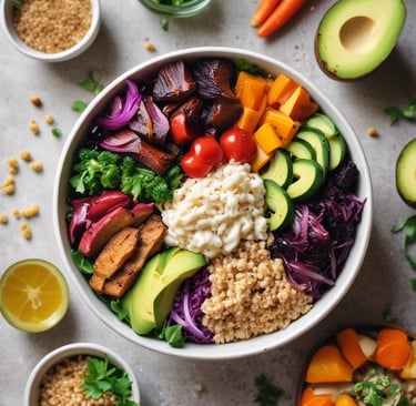 Colorful Rainbow Quinoa Veggie Bowl: A Healthy Delight
