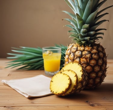 green fruit on white table