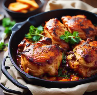 Crispy Paprika Garlic Chicken Thighs: Juicy Perfection in Every Bite