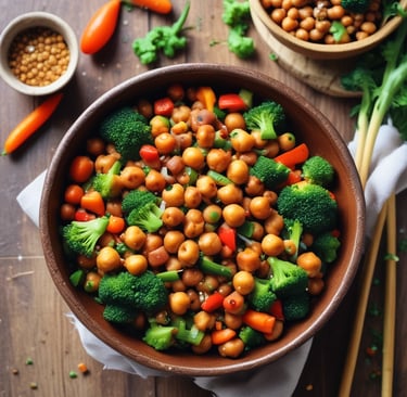 Chickpea & Veggie Stir-Fry (15 minutes)