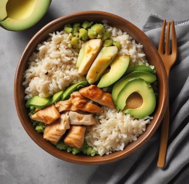 Delicious and Easy Chicken Avocado Rice Bowl Recipe