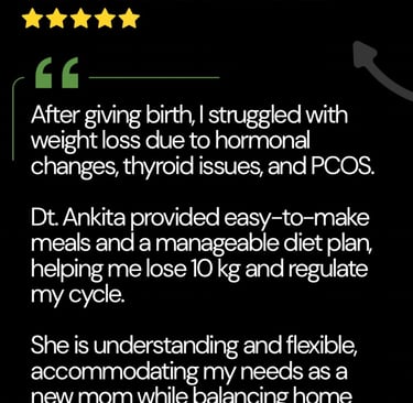Client Review - PCOS & PCOD Diet Consultation | Best Dietician in Delhi NCR – Ankita Sehgal