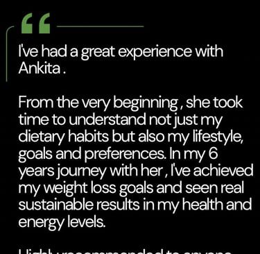 Client Review - PCOS & PCOD Diet Consultation | Best Dietician in Delhi NCR – Ankita Sehgal