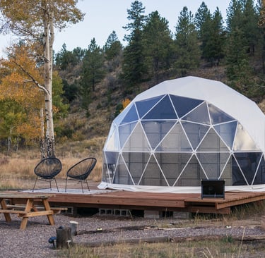 geo glamping dome
