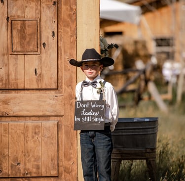 Little Boy Ready for Wedding Ceremony