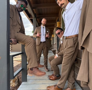 groomsmen on wedding day