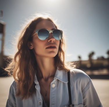 a person wearing a black eye patch