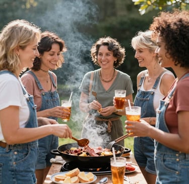 Close-up of hands joined in solidarity, adorned with colorful bracelets and rings.
