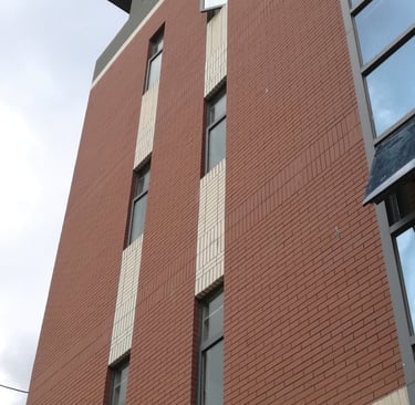 Bestone Materials architectural exterior cladding, lightweight flexible facing bricks installed on h