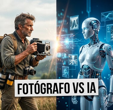 fotografo vs IA - imagem gerada no firefly