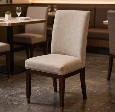 A stylish hotel reception area showcasing a melamine lobby desk with decorative accents.