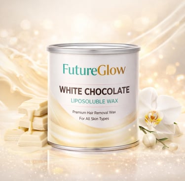 FutureGlow white chocolate liposoluble wax for premium hair removal on all skin types.