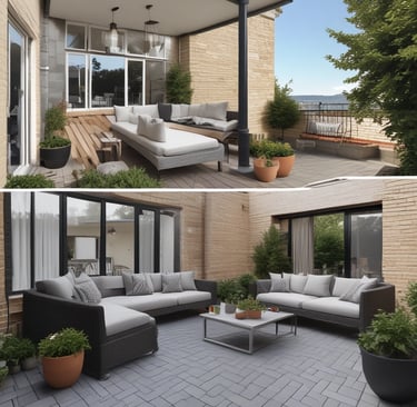 Close-up of detailed masonry work on a freshly renovated exterior wall.