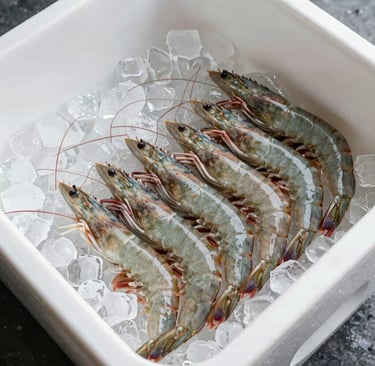 A smiling customer holding a bag of Blue Boss Aqua Needs LLP fish feed near a lush pond.