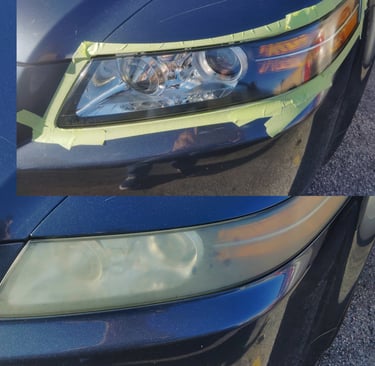 headlight cleaner, headlight polish, headlight restore, mobile headlight restoration LA SFV Van Nuys