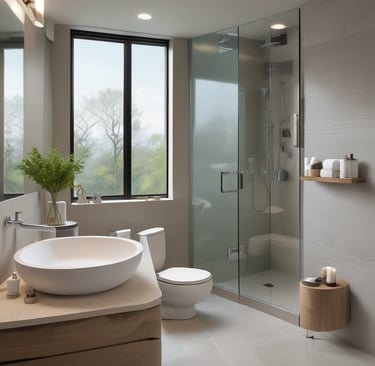 A sunlit bedroom with soft linens and rustic wooden accents