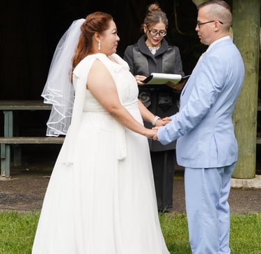 Wedding Officiant Ceremony at the park