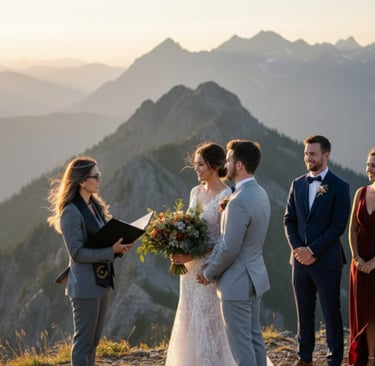 beautiful outdoor mountain wedding 
