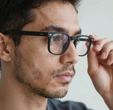 Portrait of a smiling woman in a bright office environment.