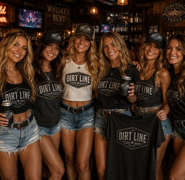 The Dirty Girls - showing Dirt Line Merchandise