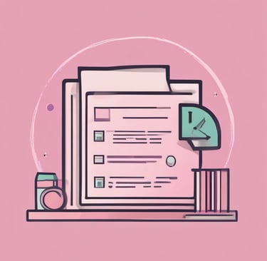 Warm pink-toned background with subtle abstract shapes, reflecting calm and trust.