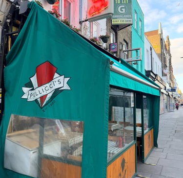 E. Pellicci's front door, London, 2025