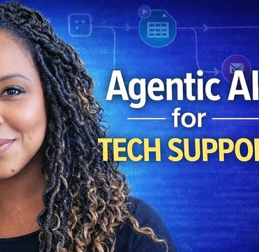 Visual representation of agentic AI improving tech support efficiency with human decision-making-nan