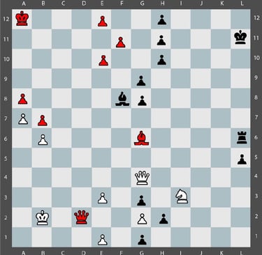 Jaque mate estando en jaque del color que te da jaque, Único en el juego Quaternity