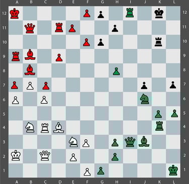 Jugada de Jaque mate Indirecto atacando la casilla donde el rey atacado podría mover